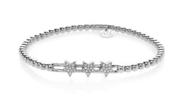 Hulchi Belluni Diamond Stretch Bracelet with sliding stars
