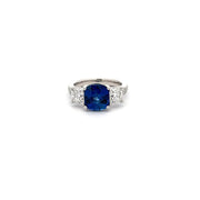 Plateau Jewelers Sapphire and Diamond Ring in Platinum