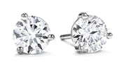 .31 ct. Hearts On Fire Diamond Three-Prong Stud Earrings in 18k White Gold.