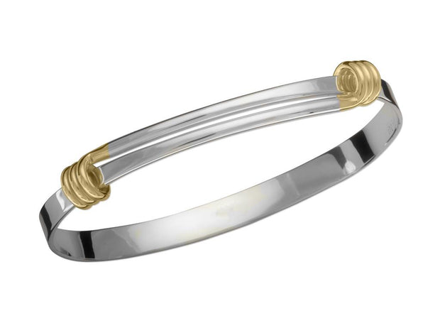 Ed Levin Designs Wrap Signature Bracelet in Sterling Silver and 14K Yellow Gold