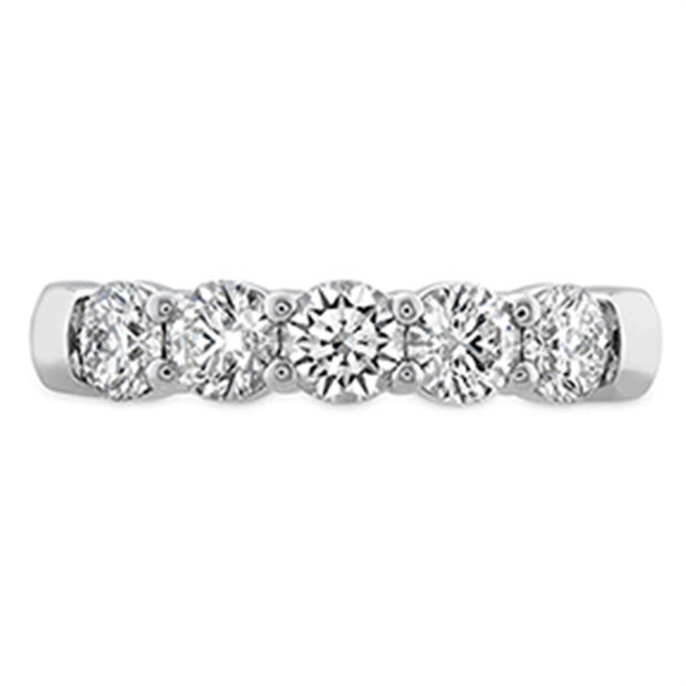 Hearts On Fire Signature Diamond 5-stone Band in 18K White Gold with 0.28cts