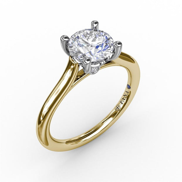 FANA Solitaire Engagement Ring in 14K Yellow Gold