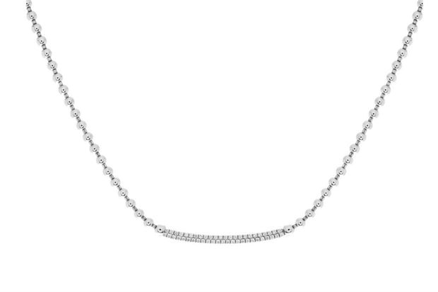 Hulchi Belluni Diamond Necklace in 18k White Gold