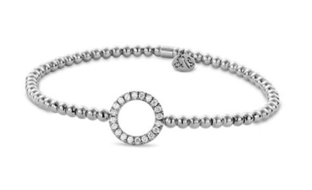 Hulchi Belluni Diamond Stretch Bracelet in 18k Yellow Gold. .23 ct. G/VS-2.