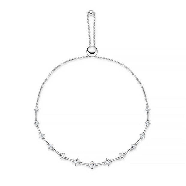 Memoire Cadence Bolo Diamond Bracelet in 18K White Gold