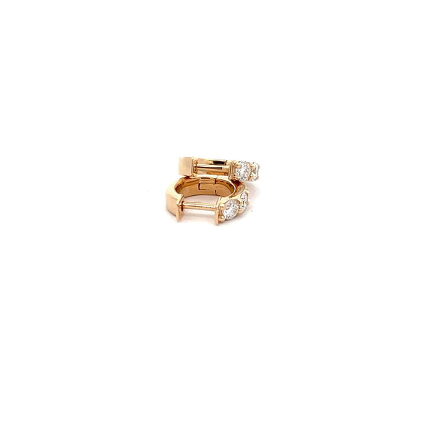 Plateau Jewelers' small hoop earrings in 14k yellow gold