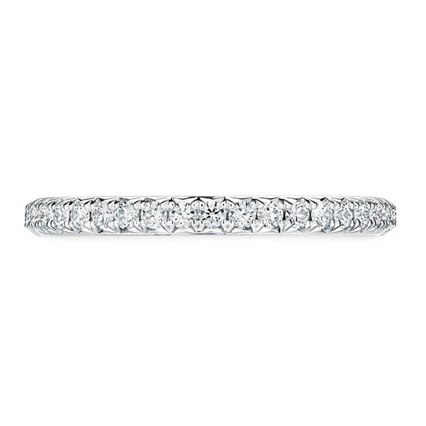 Hearts On Fire Vela French Cut Pave Diamond Band in Platinum