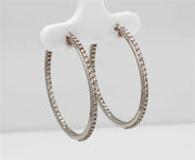 Plateau Jewelers' Diamond Hoop Earrings in 14k White Gold
