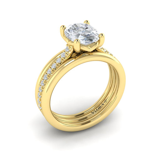 Vlora Diamond Engagement Ring in 14k Yellow Gold