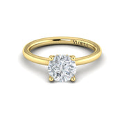Vlora Bridal Solitaire Ring with 1.50ct Round Center Stone and hidden halo