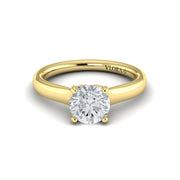 VLORA Solitaire Engagement Ring in 14K Yellow Gold