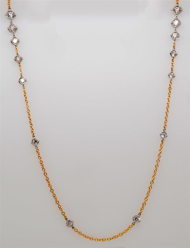 A.Link Diamond Necklace in 18K Yellow Gold