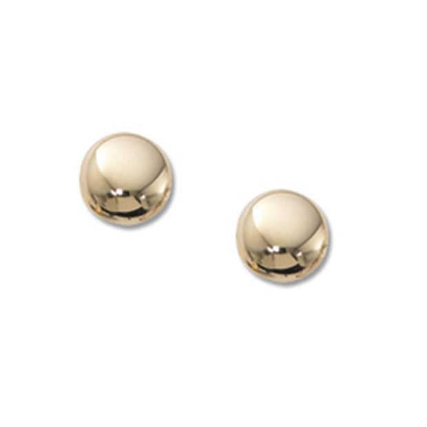 Carla 5mm Button Stud Earrings in 14k Yellow Gold.