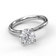 FANA Diamond Solitaire Engagement Ring in 14K White Gold
