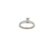 Solitaire Engagement Ring in 14k White Gold with .97 ct. G/SI-1 Fire Cushion.