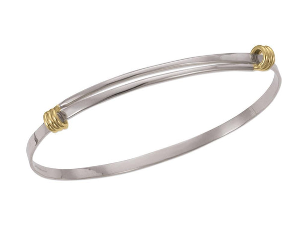 Ed Levin Petite Signature Bracelet in Sterling Silver and14K Yellow Gold