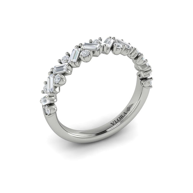 Vlora Bridal Stackable Band featuring 0.67 total carats of accent diamonds