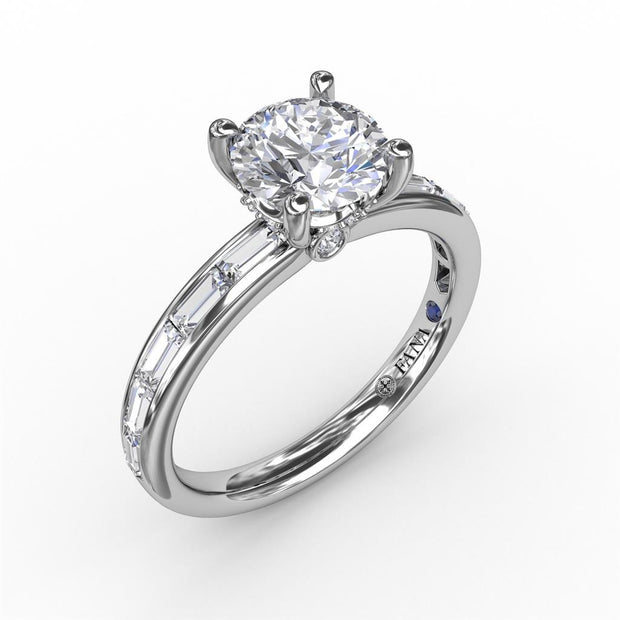 FANA Diamond Engagement Ring in 14K White Gold
