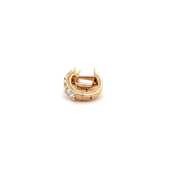 Plateau Jewelers' small diamond hoops in 14k white gold.