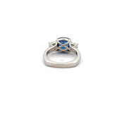 Plateau Jewelers Sapphire and Diamond Ring in Platinum
