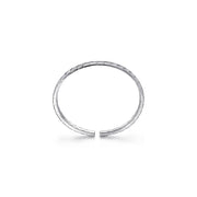 Gabriel Open Herringbone Cuff Bangle Bracelet in Sterling Silver