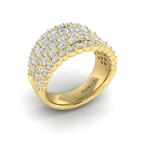 VLORA Diamond Ring in 14K Yellow Gold with 2.53cttw