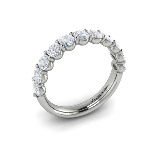 Vlora Diamond Band with Oval Diamonds in 14k white gold