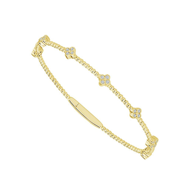 Diamond Bangle Bracelet in 14k Yellow Gold