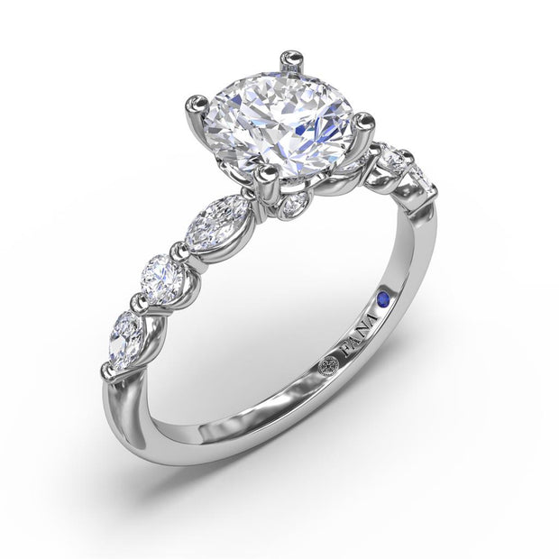 Fana 14k White Gold Engagement Ring .44ctw