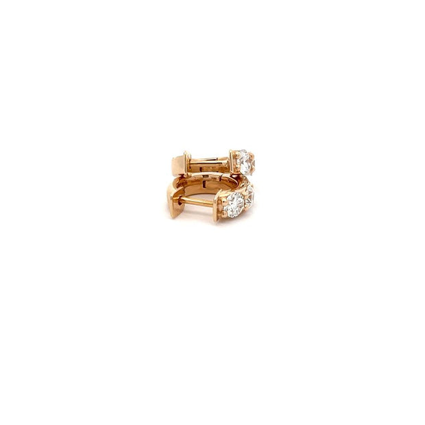 Plateau Jewelers' small diamond hoops in 14k white gold.