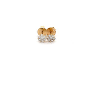 Diamond Cluster Stud Earrings in 18k Yellow Gold. .30 ct.