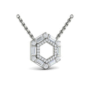 VLORA Diamond Necklace in 14K White Gold with 0.57cts