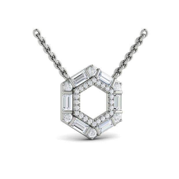 VLORA Diamond Necklace in 14K White Gold with 0.57cts