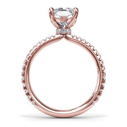 FANA Diamond Collar Engagement Ring in 14K Rose Gold