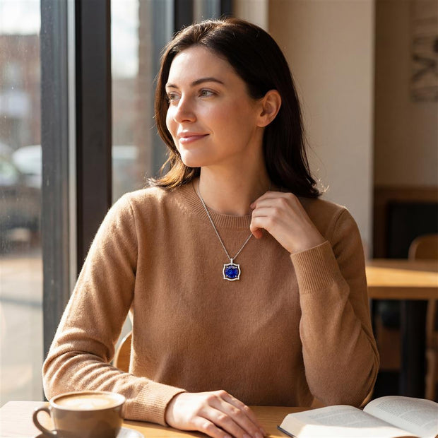 Plateau Jewelers Tanzanite Pendant in 14k White Gold.