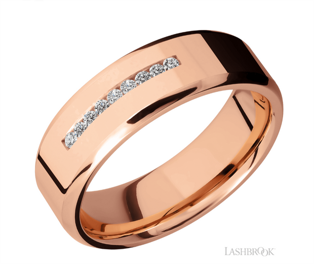 Lashbrook Designs Grooved Dome Wedding Band in 14k Yellow Gold