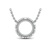 VLORA Diamond Necklace in 14K White Gold with 0.42ct