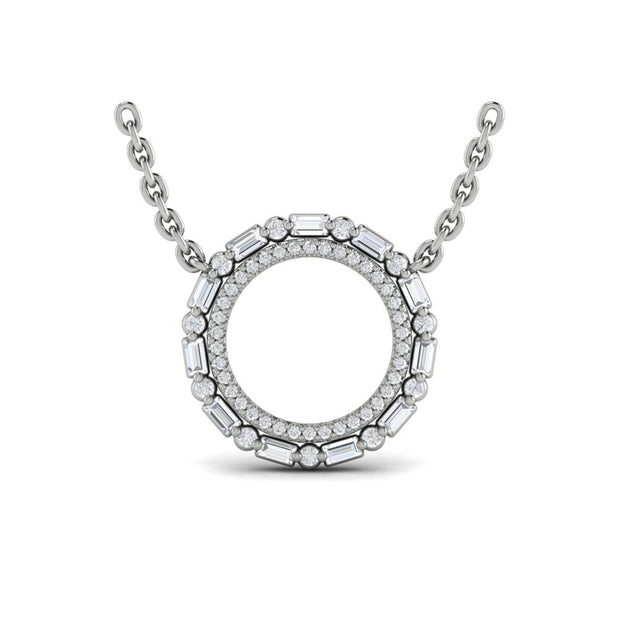 VLORA Diamond Necklace in 14K White Gold with 0.42ct