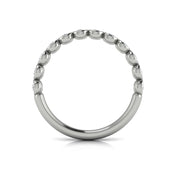 Vlora Slim Bezel Set Diamond Band in Platinum