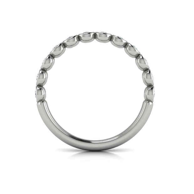 Vlora Slim Bezel Set Diamond Band in Platinum