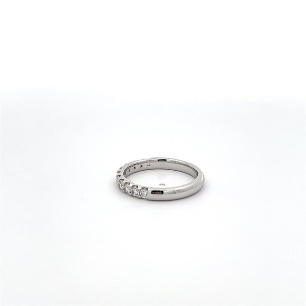 Plateau Jewelers Contour Prong Diamond Band in 14k White Gold. .50 ct