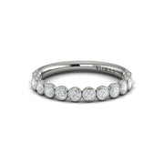 Vlora Slim Bezel Set Diamond Band in Platinum