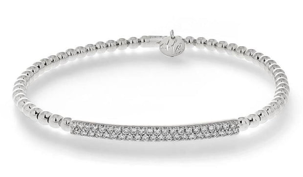 Hulchi Belluni Stretch Diamond Bracelet in 18k White Gold
