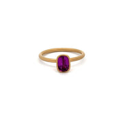 Kimberly Collins Garnet Ring in 18k Yellow Gold with sandblasted finish
