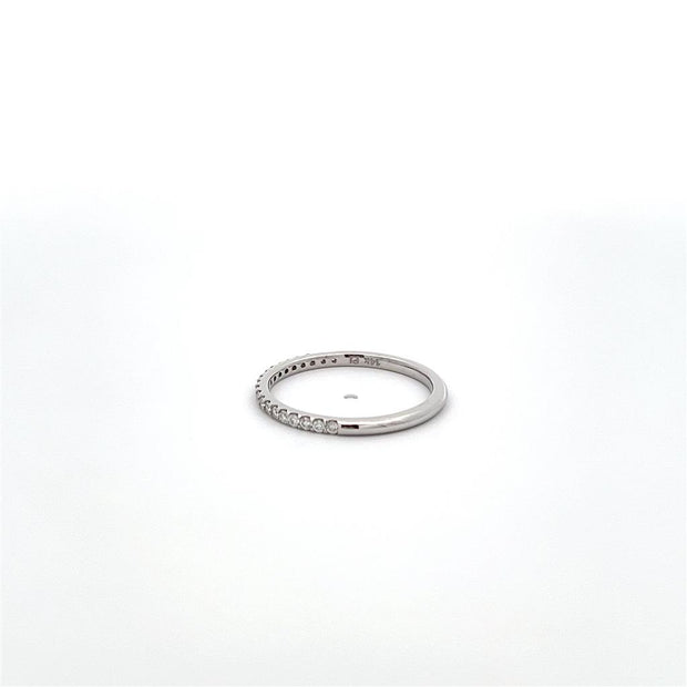 Plateau Jewelers Contour Prong Diamond Band in 14k white gold. .19 ct