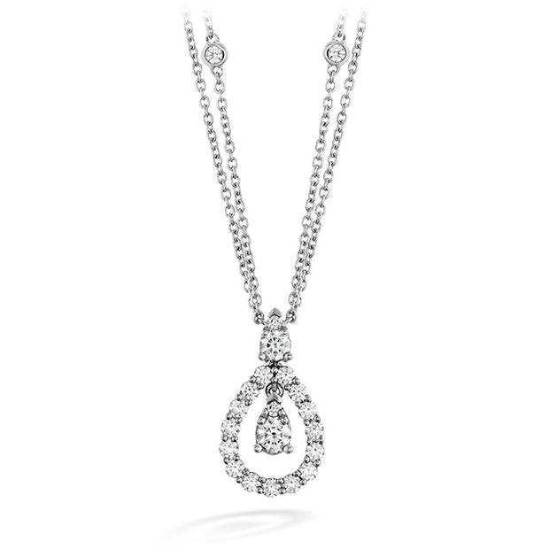 0.8 ctw. Aerial Diamond Drop Necklace in 18K White Gold