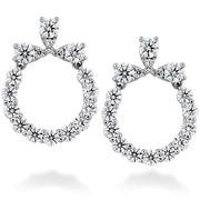 1 ctw. Aerial Circle Earrings in 18K White Gold