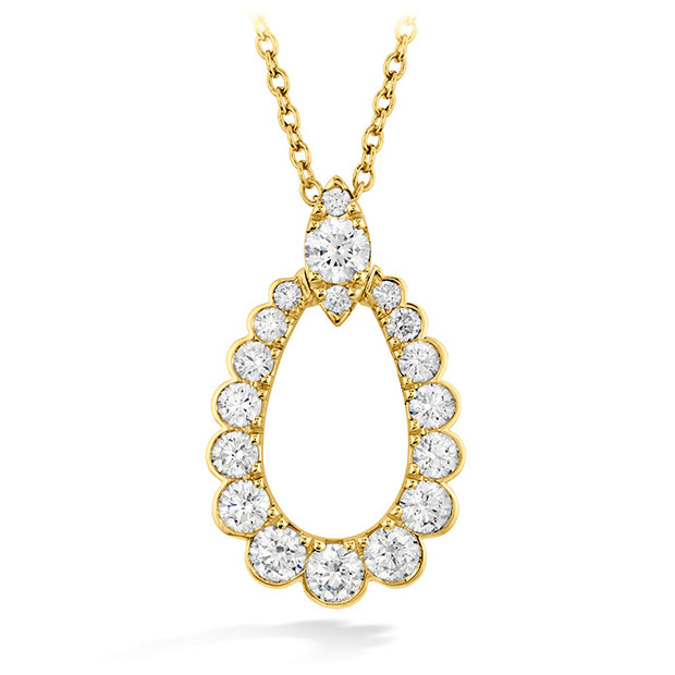 0.85 ctw. Aerial Regal Teardrop Pendant in 18K Yellow Gold