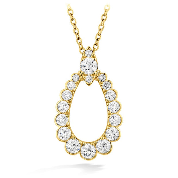 0.85 ctw. Aerial Regal Teardrop Pendant in 18K Yellow Gold