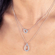 0.85 ctw. Aerial Regal Teardrop Pendant in 18K Yellow Gold